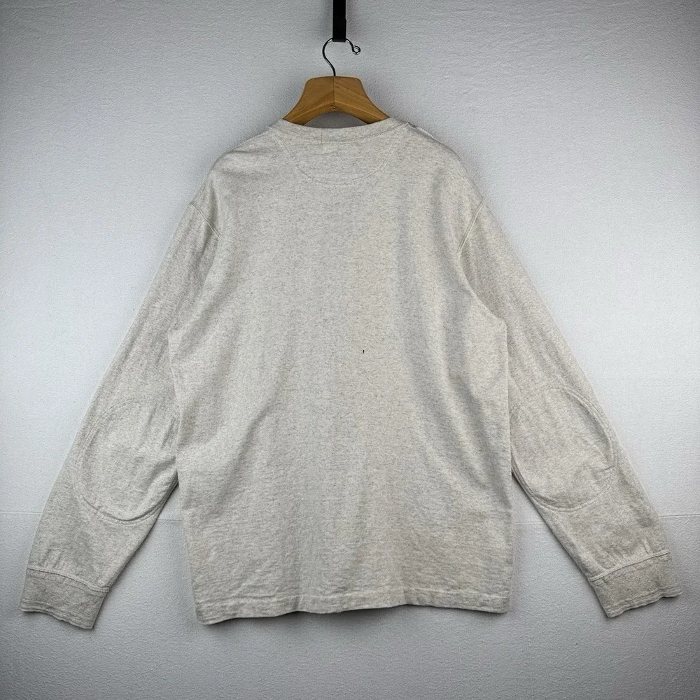 90s Vtg Polo Ralph Lauren Sailor Shoulder‎ Button Sweater Alpaca Beige 2XL *Read